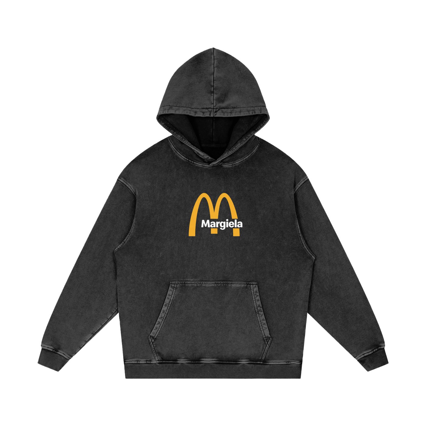 Snow Washed Loose Cotton Hoodie