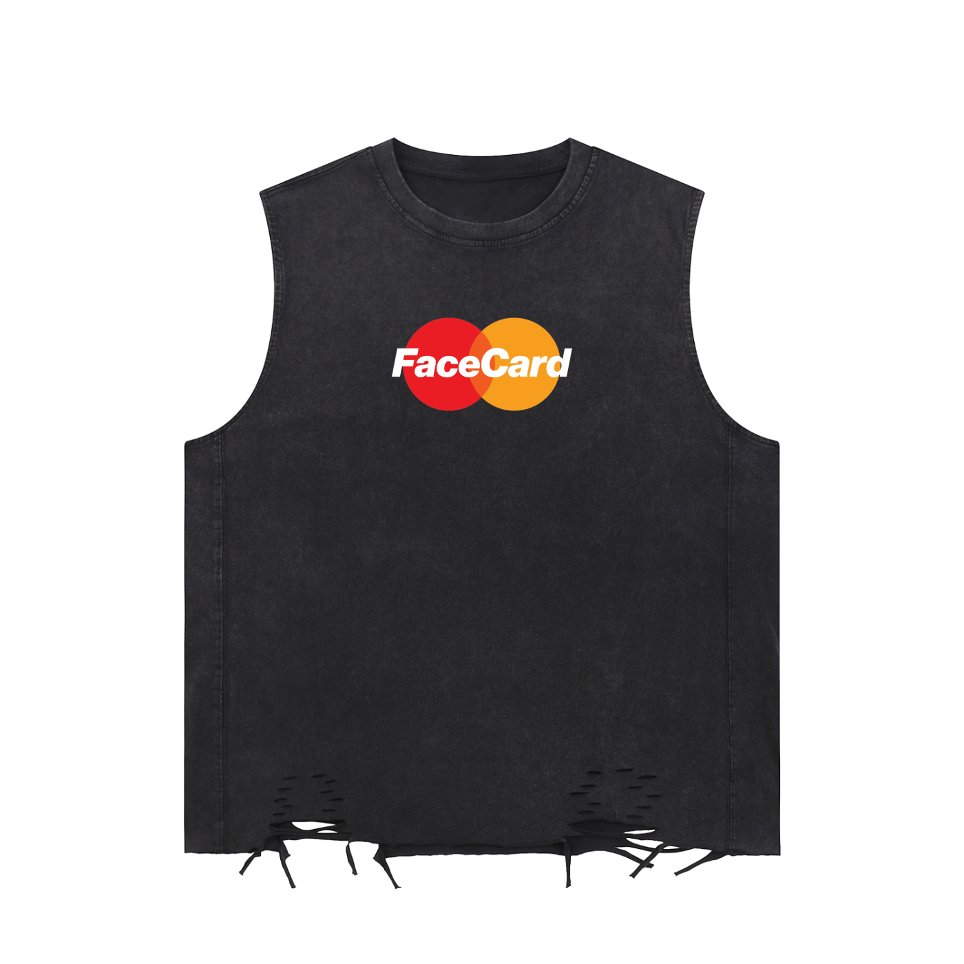 Snow Washed Raw-Hem Tank Top